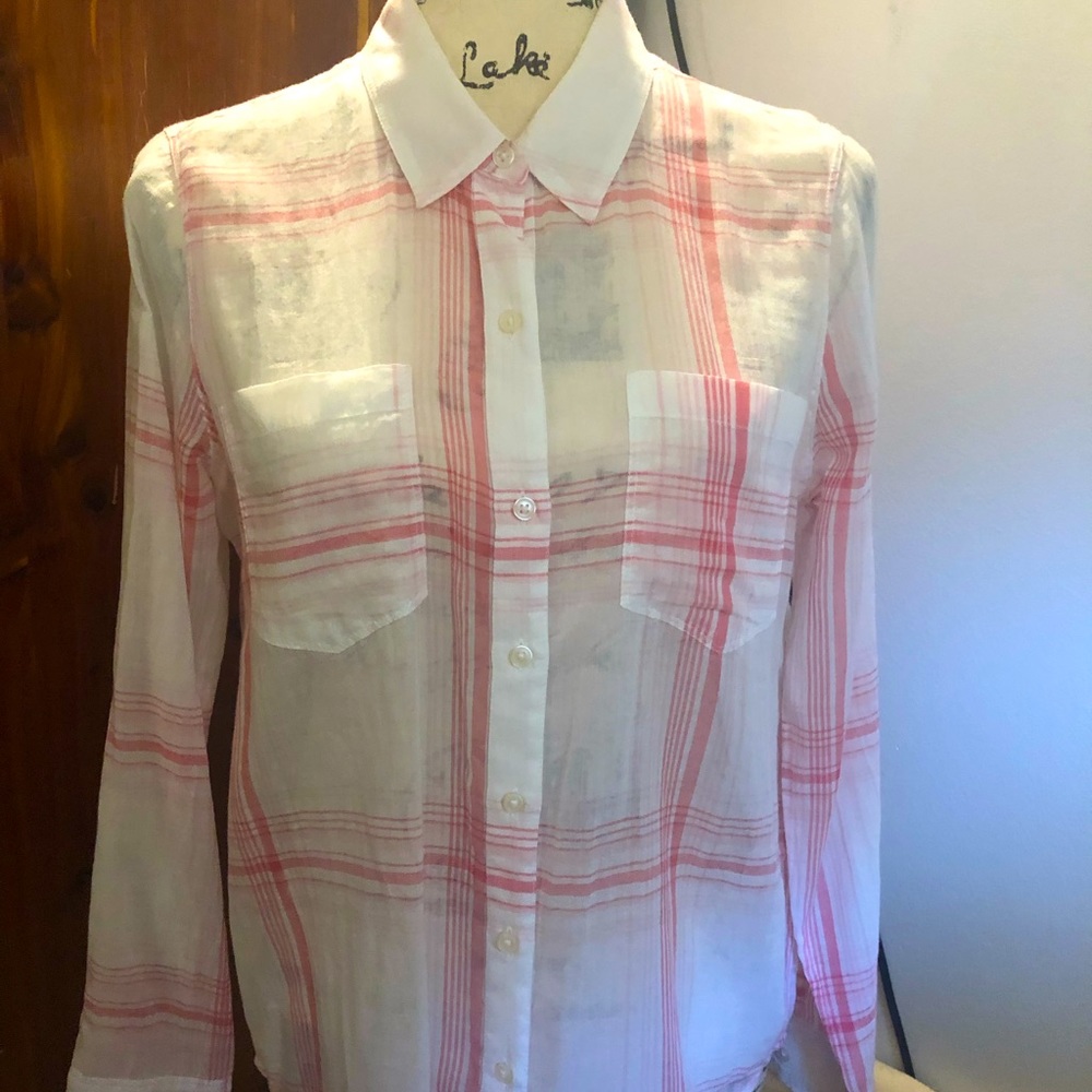 Lucky Brand Sheer Button Down